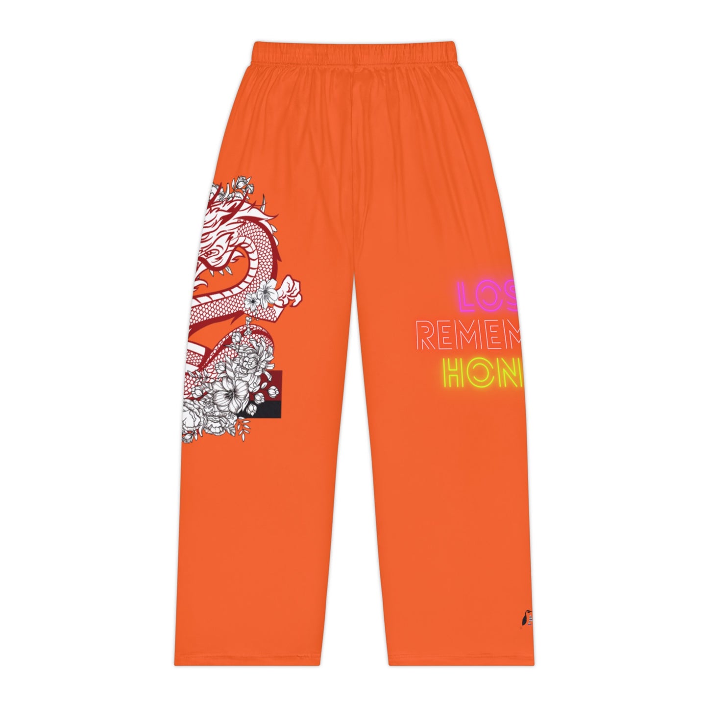 Women's Pajama Pants: Dragons Orange