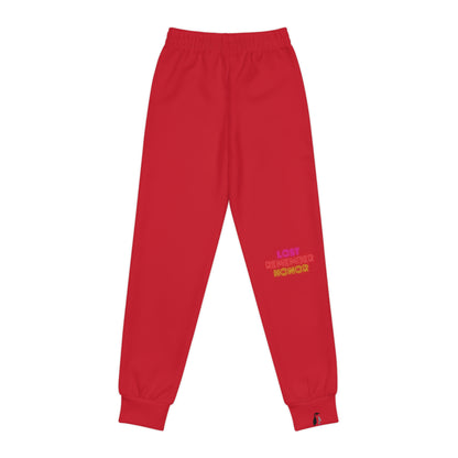 Youth Joggers: Racing Dark Red