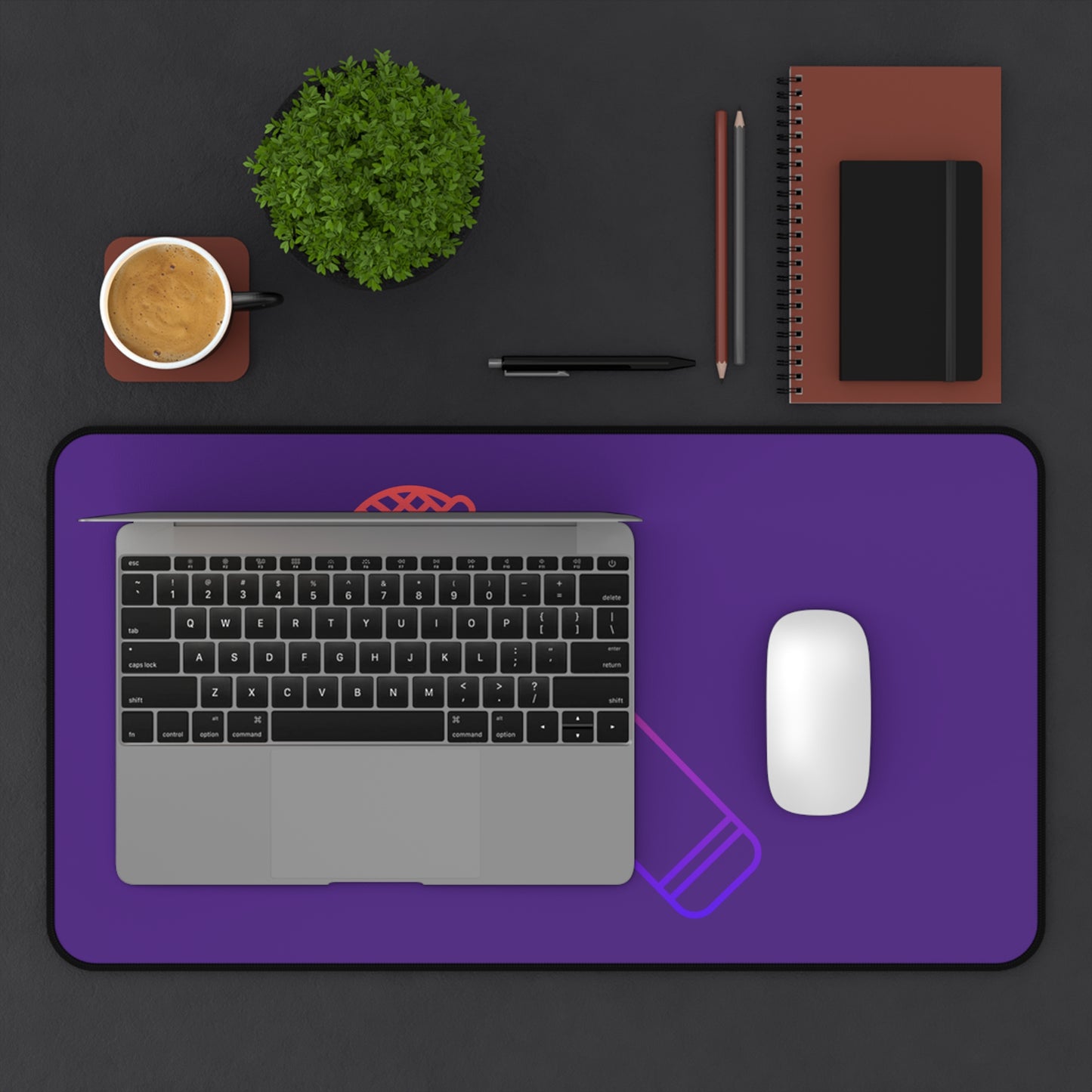 Desk Mat: Music Purple