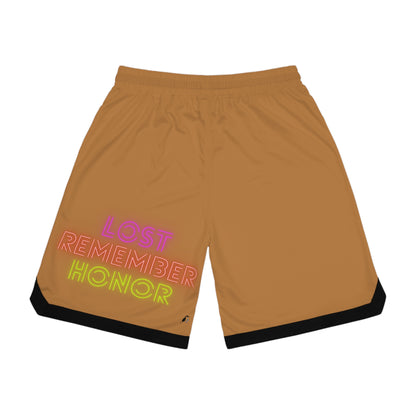 Basketball Rib Shorts: Wolves Lite Brown