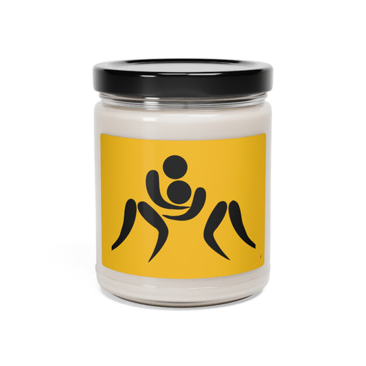 Scented Soy Candle, 9oz: Wrestling Yellow