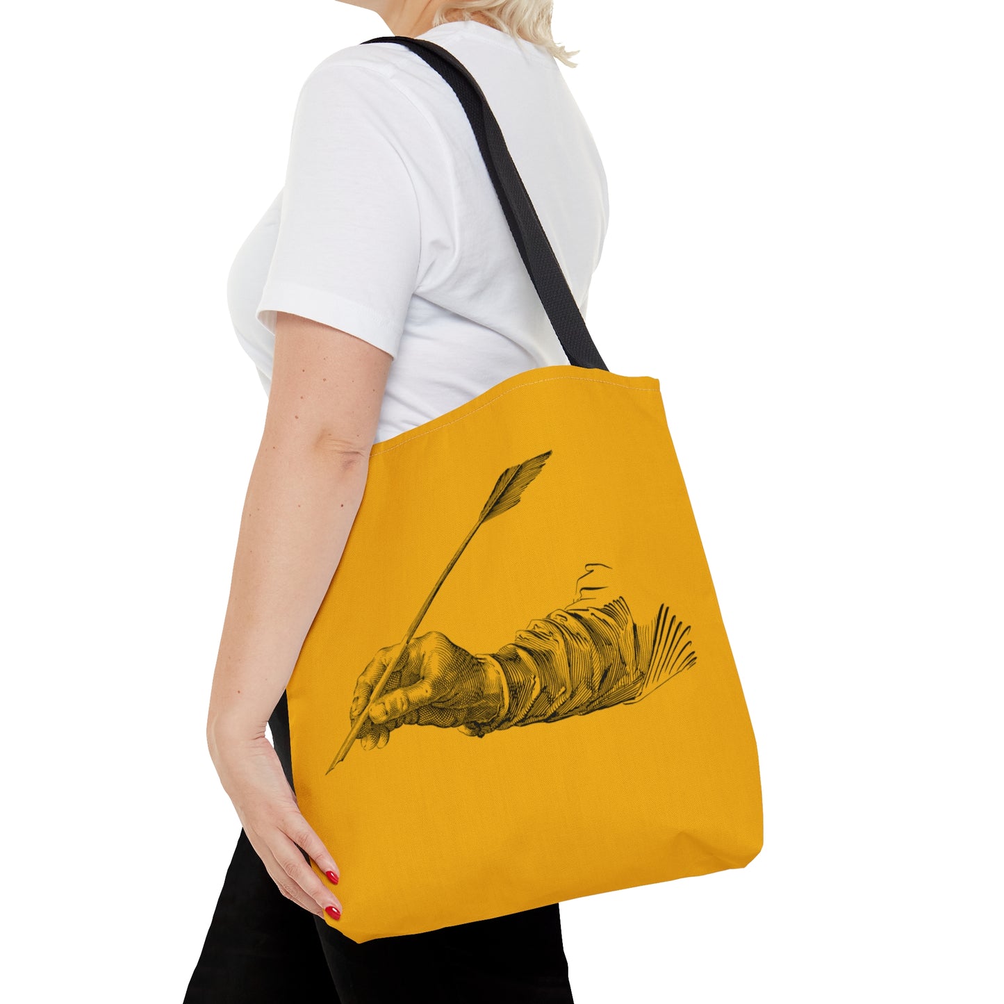 Tote Bag: Writing Yellow