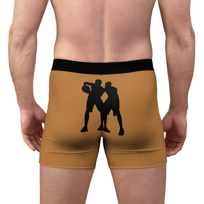 Men's Boxer Briefs: Basketball Lite Brown