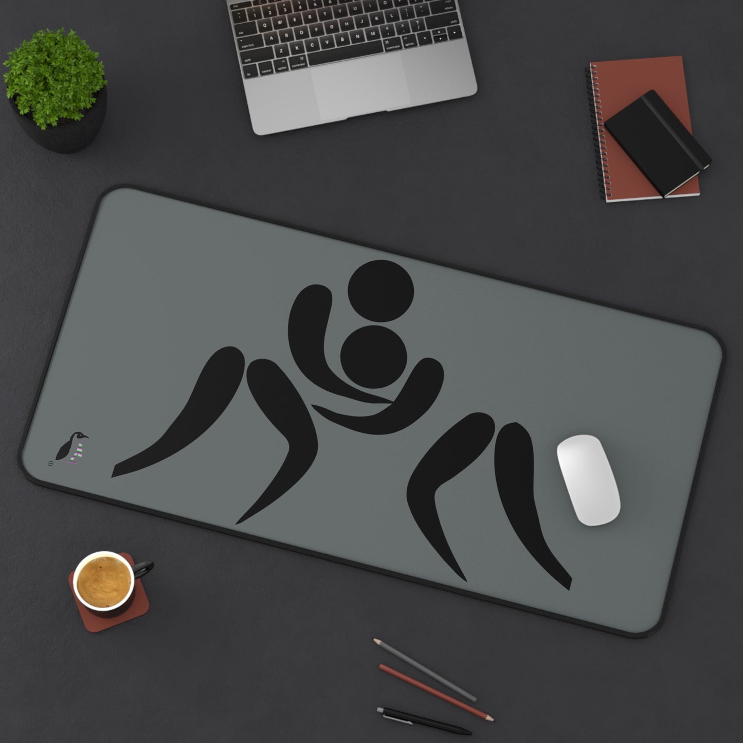 Desk Mat: Wrestling Dark Grey