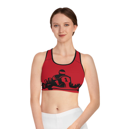 Sports Bra: Racing Dark Red