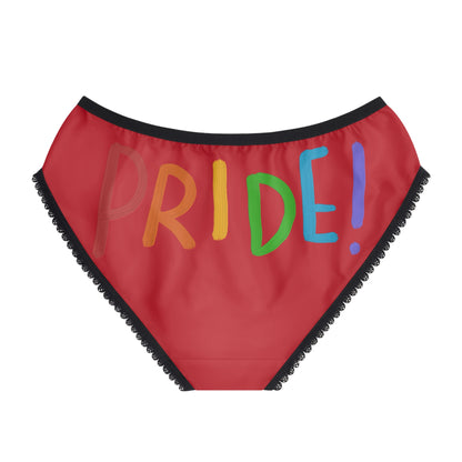 Women's Briefs: LGBTQ Pride Dark Red