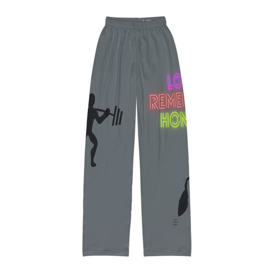 Kids Pajama Pants: Weightlifting Dark Grey