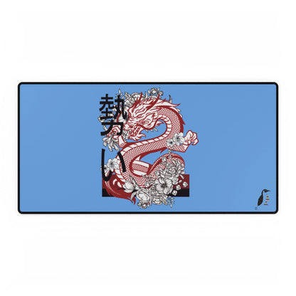 Desk Mats: Dragons Lite Blue