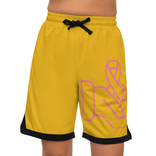 Basketball Rib Shorts: Fight Cancer Yellow