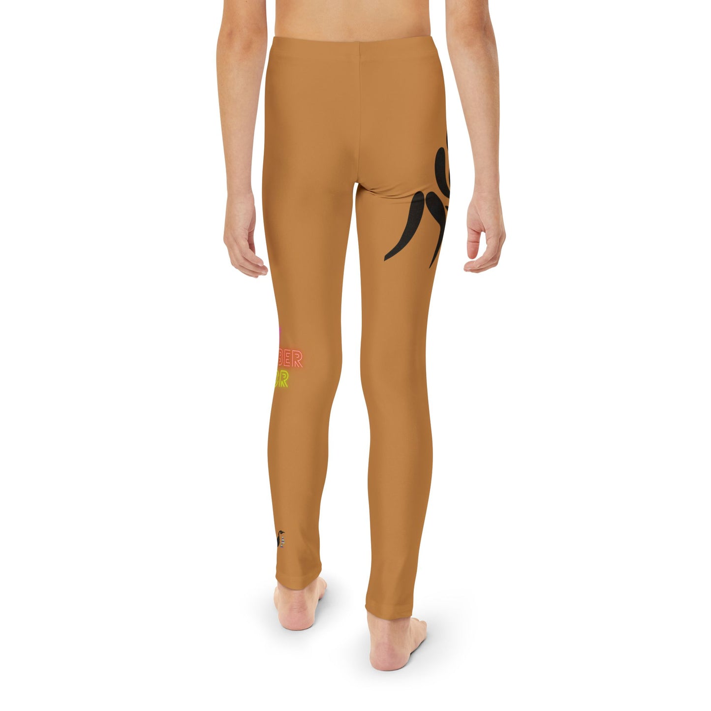 Youth Full-Length Leggings: Wrestling Lite Brown