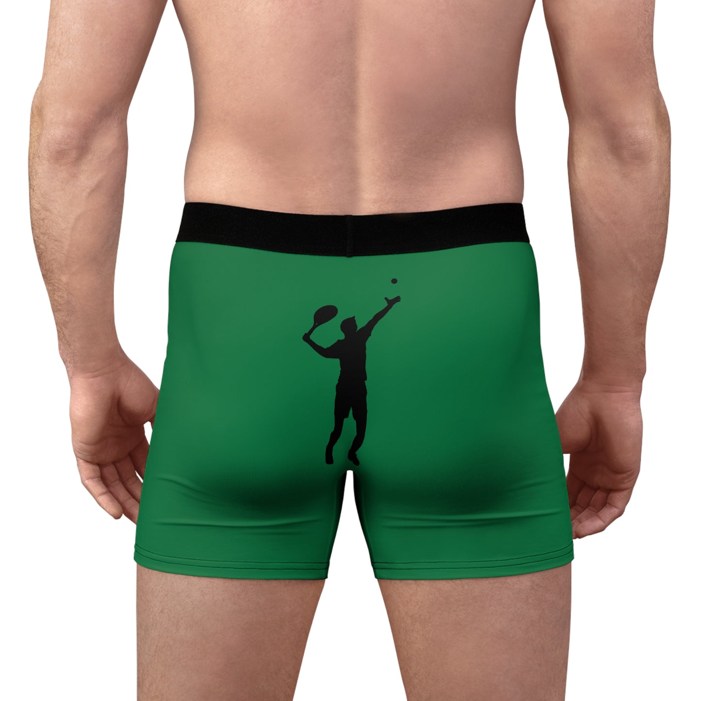 Men's Boxer Briefs: Tennis Dark Green