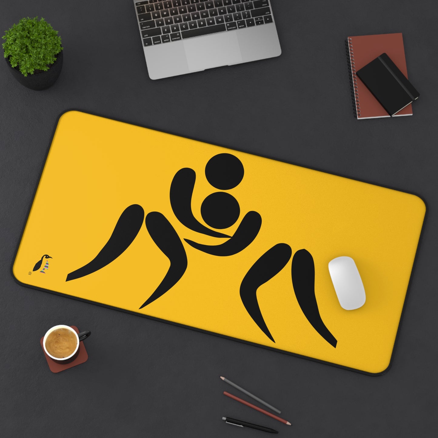 Desk Mat: Wrestling Yellow