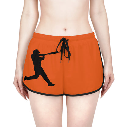 Women's Relaxed Shorts: Baseball Orange