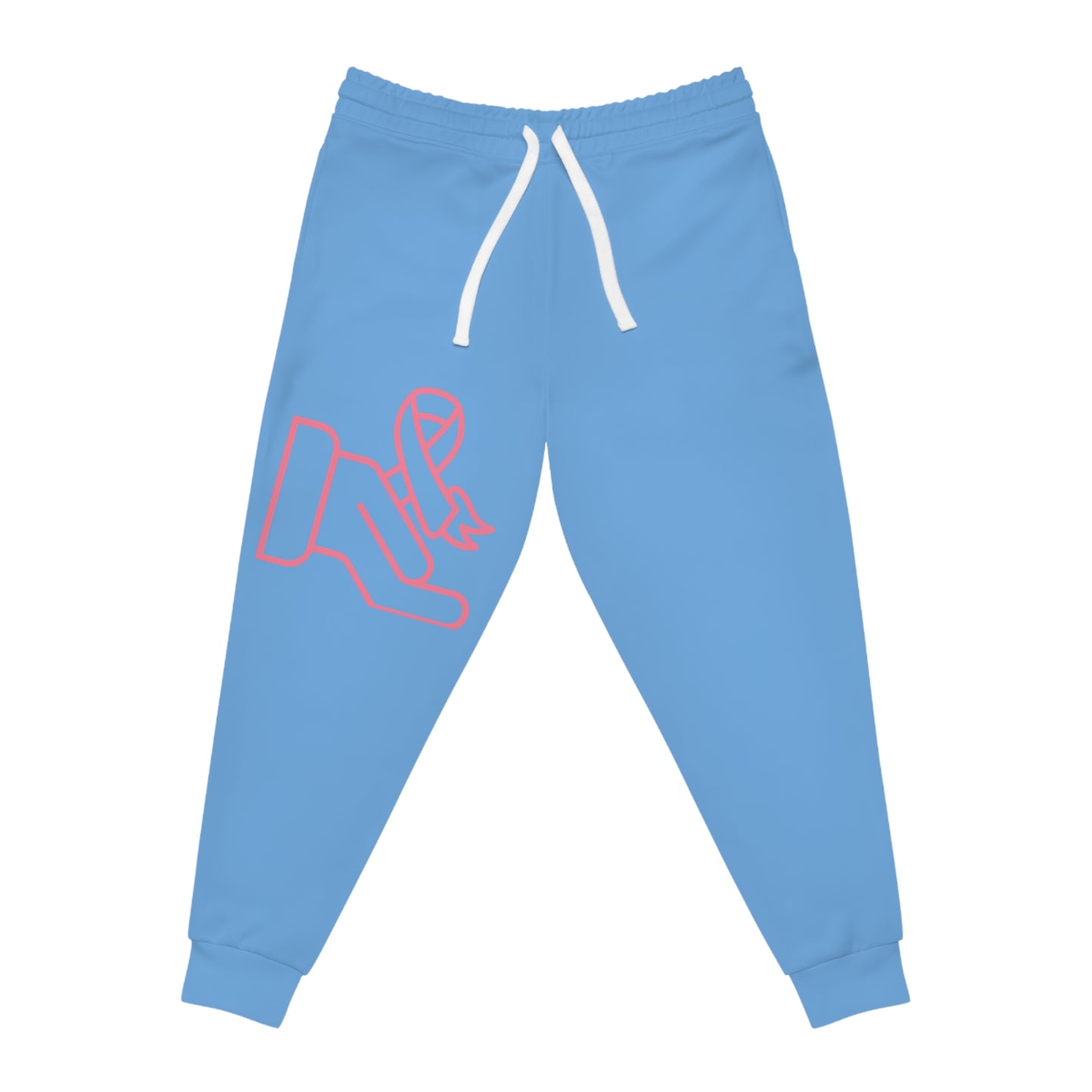 Athletic Joggers: Fight Cancer Lite Blue