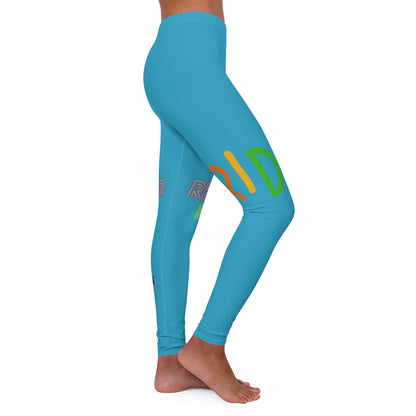 Women's Spandex Leggings: LGBTQ Pride Turquoise