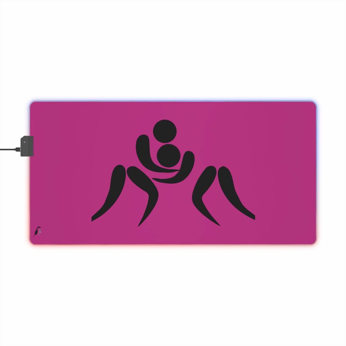 LED Gaming Mouse Pad: Wrestling Pink