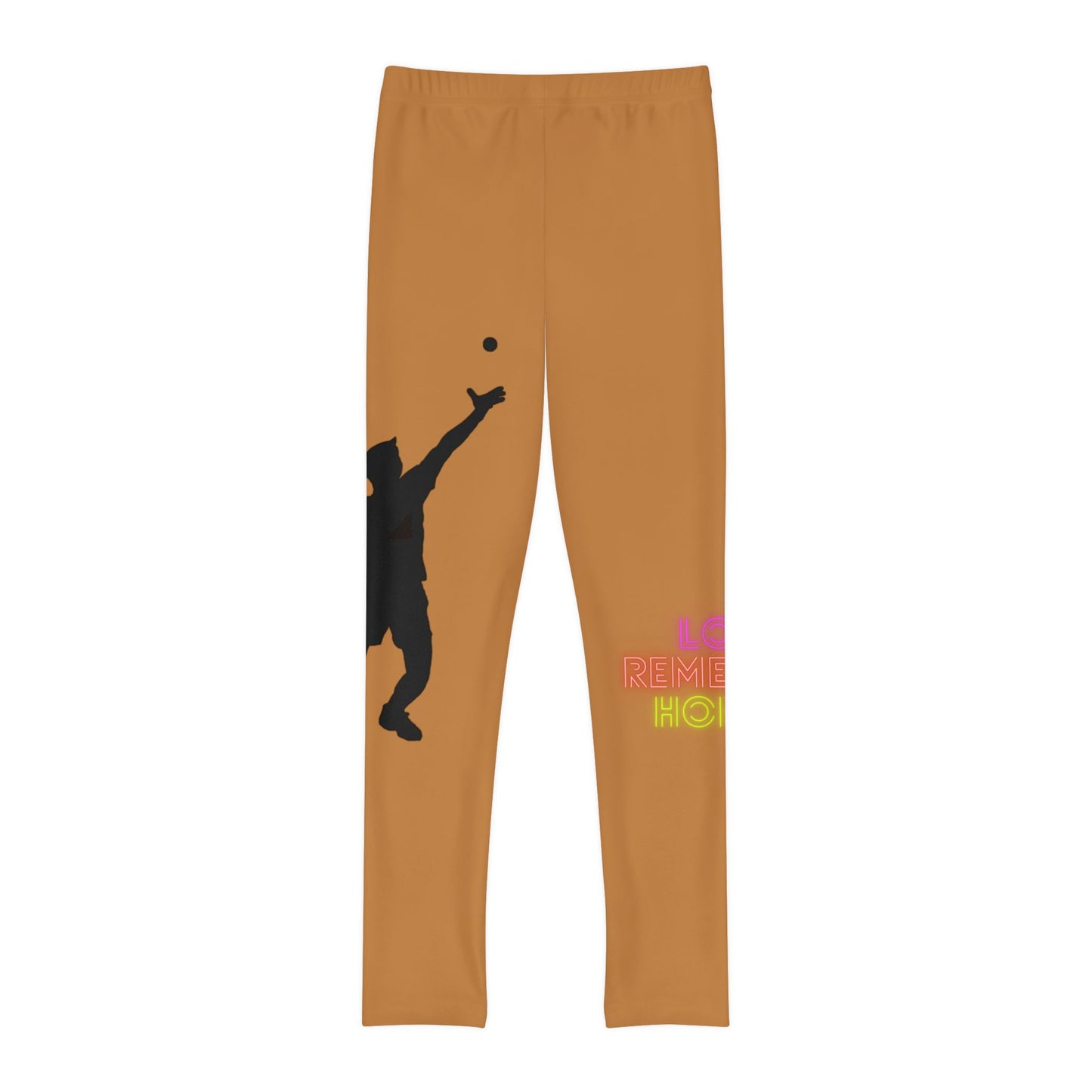 Youth Full-Length Leggings: Tennis Lite Brown