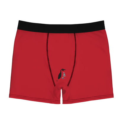 Men's Boxer Briefs: Golf Dark Red