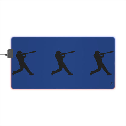 LED Gaming Mouse Pad: Baseball Dark Blue