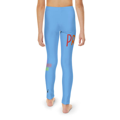 Youth Full-Length Leggings: LGBTQ Pride Lite Blue