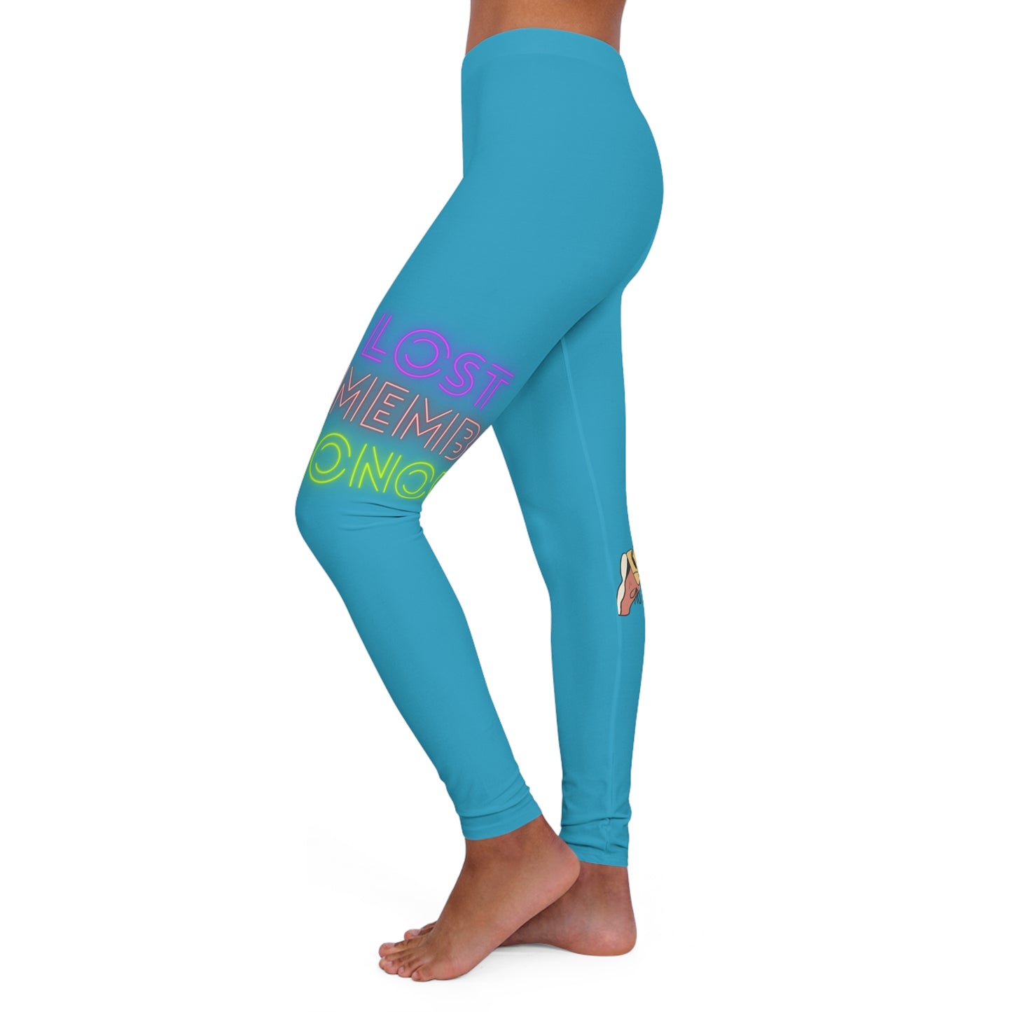 Women's Spandex Leggings: Golf Turquoise