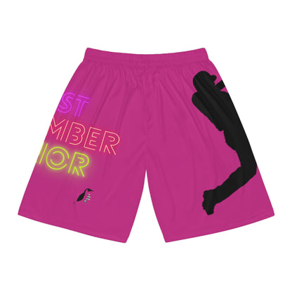 Mga Short sa Basketbol: Baseball Pink 