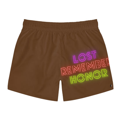 Swim Trunks: Tennis Brown