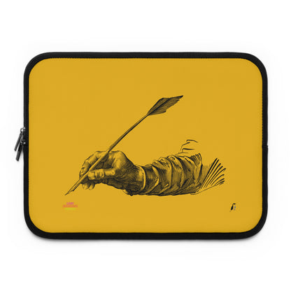 Laptop Sleeve: Writing Yellow