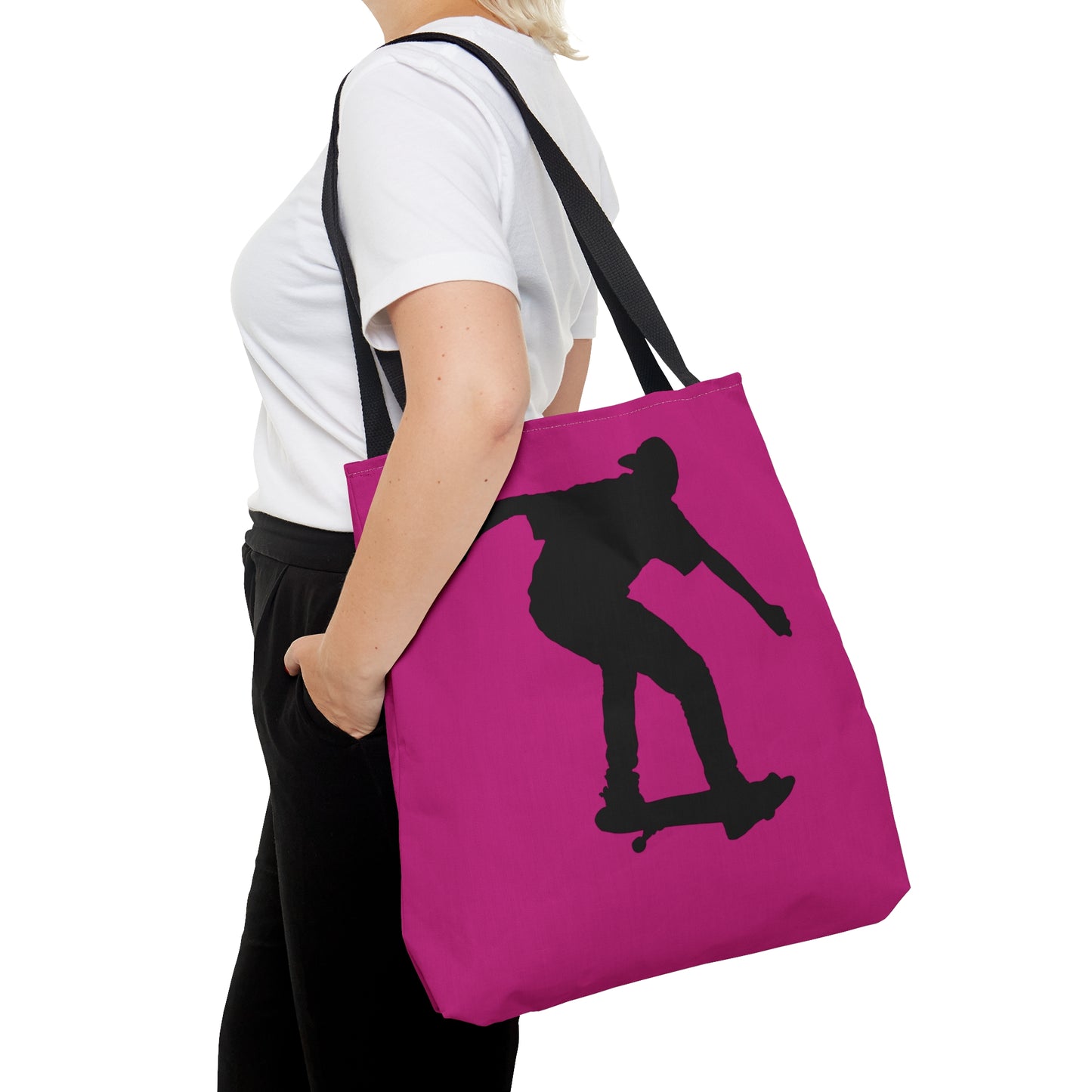 Tote Bag: Skateboarding Pink