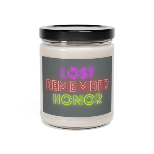 Scented Soy Candle, 9oz: Lost Remember Honor Dark Grey