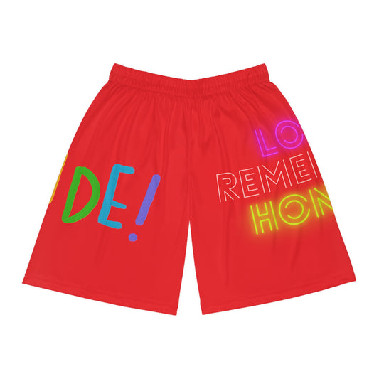 Basketball Shorts: LGBTQ Pride Red