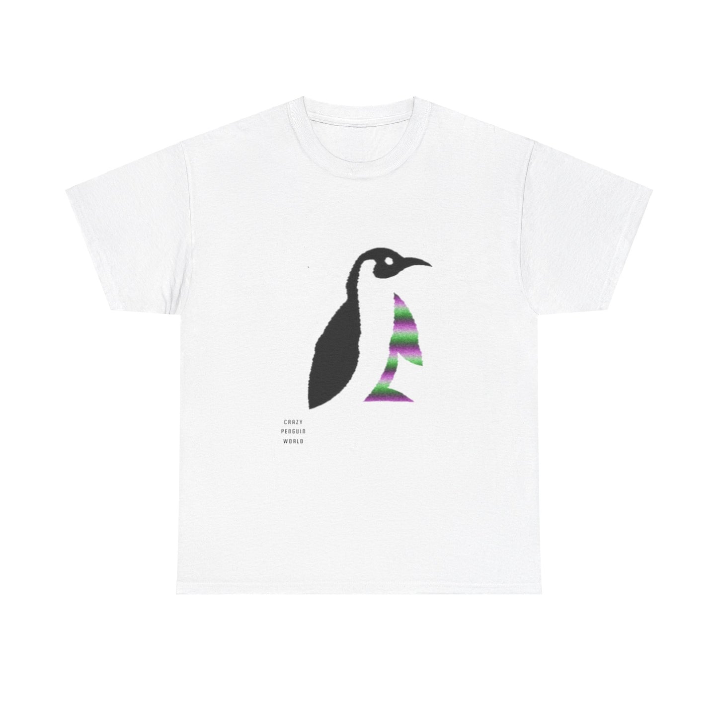 Heavy Cotton Tee: Crazy Penguin World Logo #1