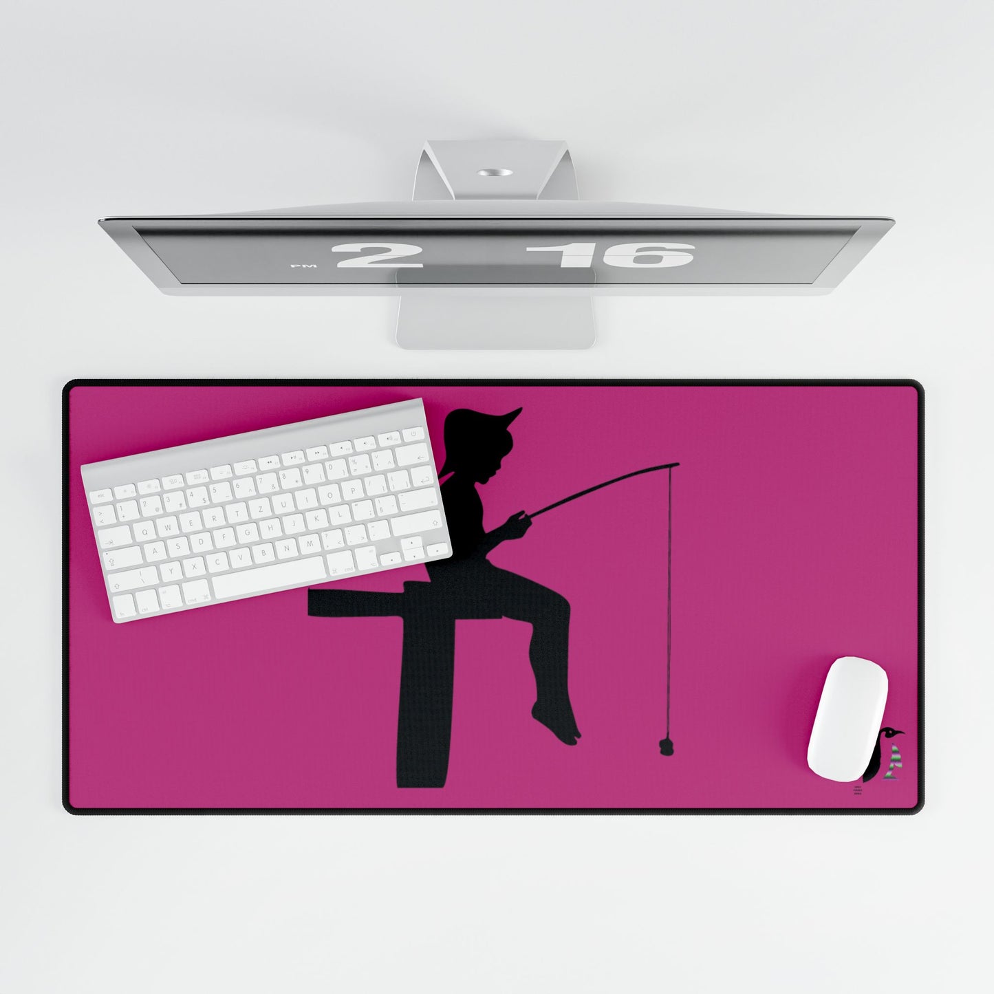 Desk Mats: Fishing Pink