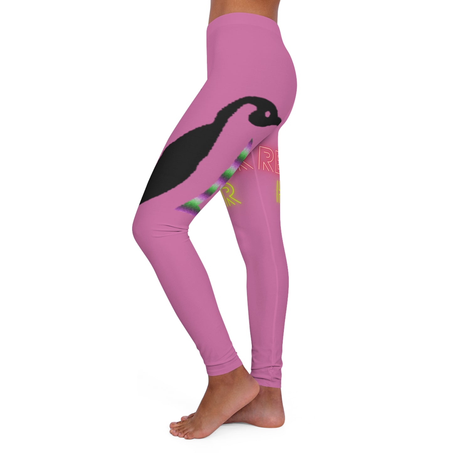 Women's Spandex Leggings: Lost Remember Honor Lite Pink