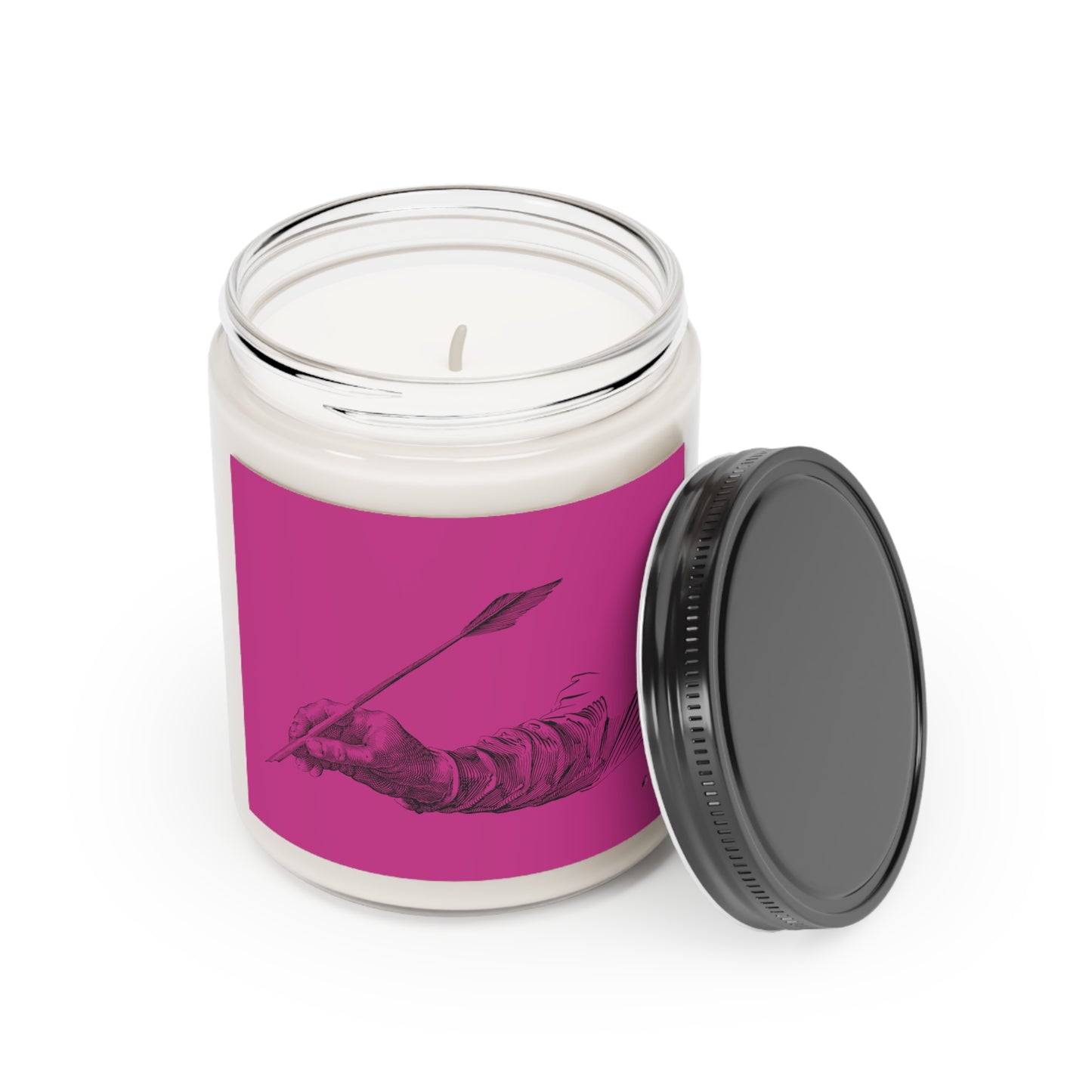 Scented Candle, 9oz: Writing Pink