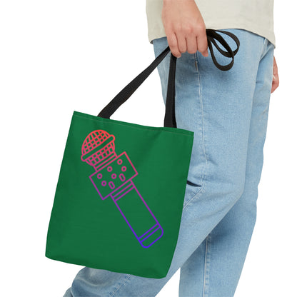 Tote Bag: Music Dark Green