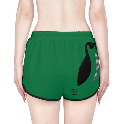 Women's Relaxed Shorts: Lost Remember Honor Dark Green