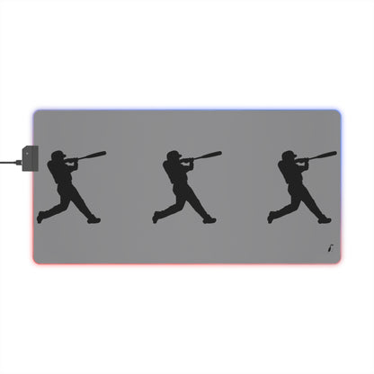 LED Gaming Mouse Pad: Baseball Grey