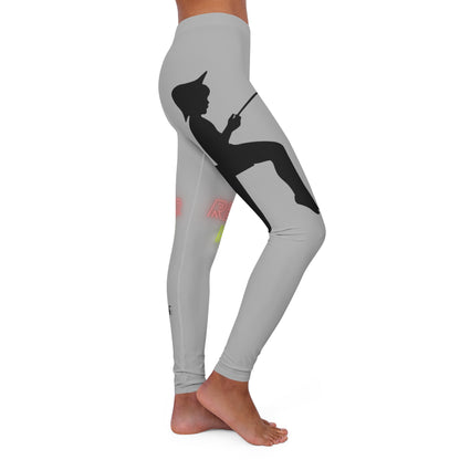 Women's Spandex Leggings: Fishing Lite Grey