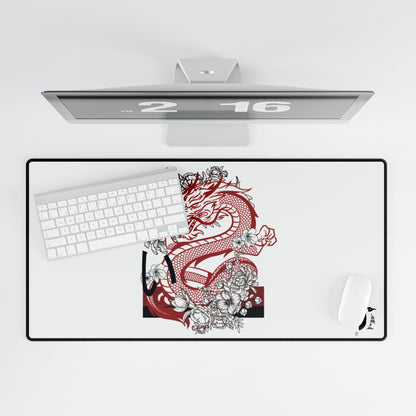 Desk Mats: Dragons White