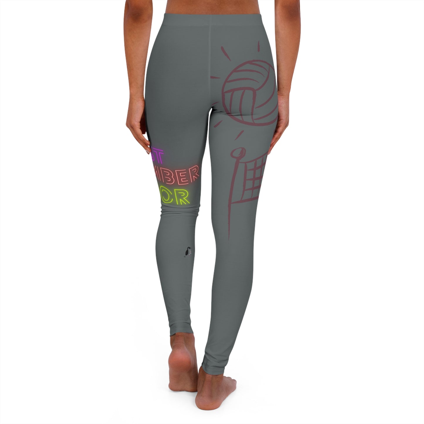 Women's Spandex Leggings: Volleyball Dark Grey