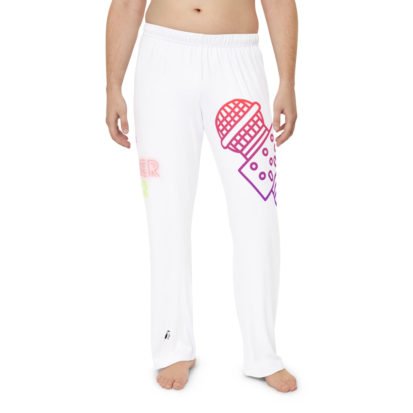 Men's Pajama Pants: Music White