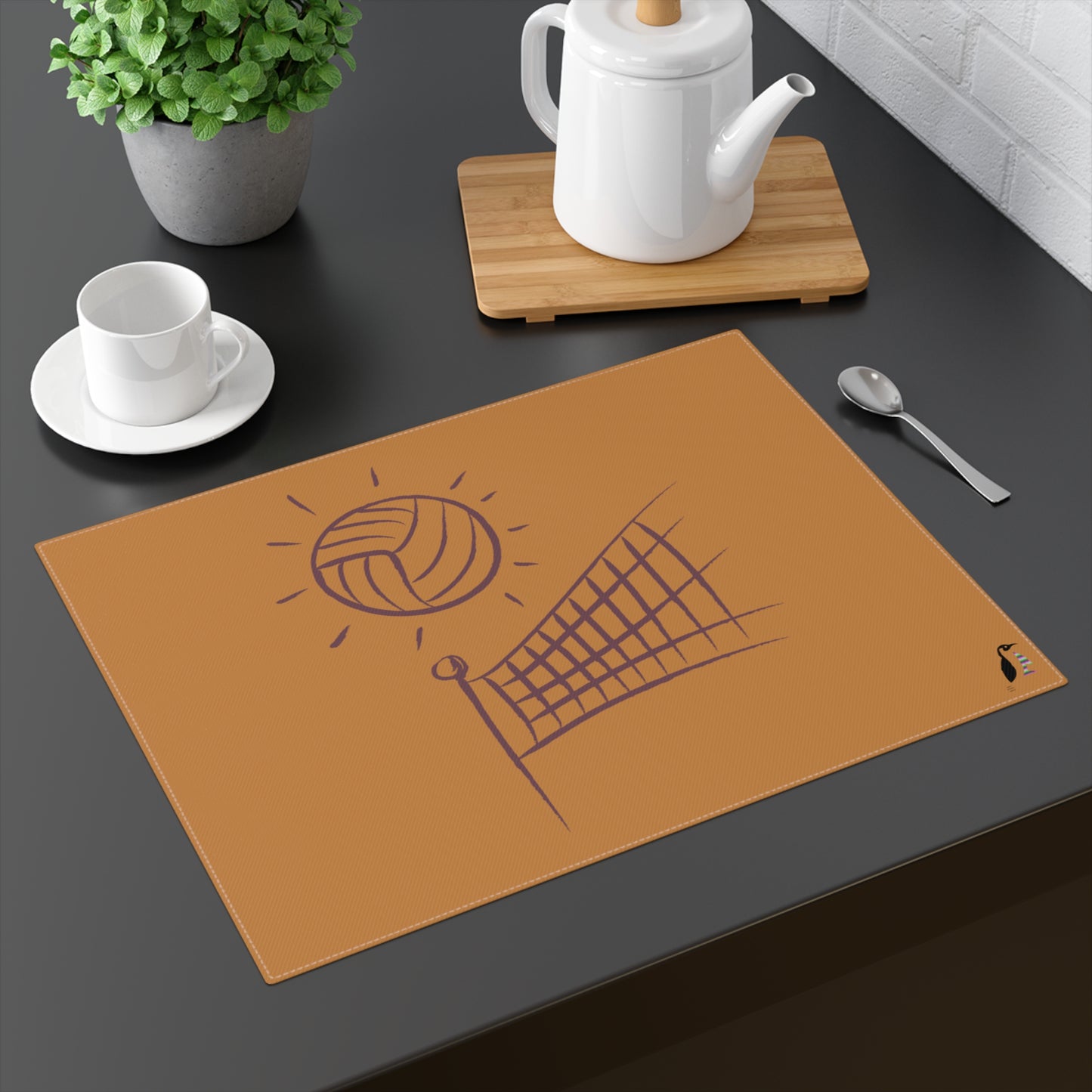 Placemat, 1pc: Volleyball Lite Brown