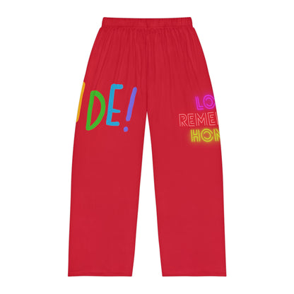 Men's Pajama Pants: LGBTQ Pride Dark Red