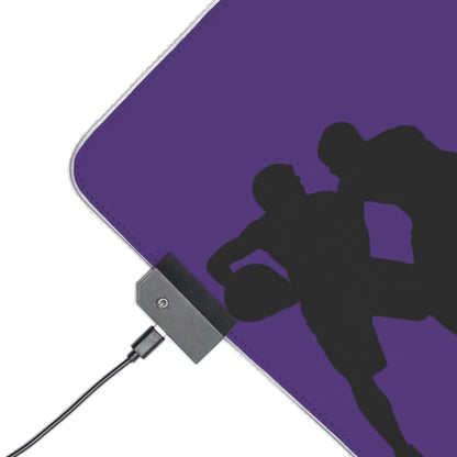 LED Gaming Mouse Pad: Basketball Purple