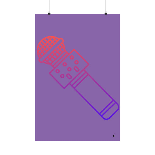 Premium Matte Vertical Posters: Music Lite Purple