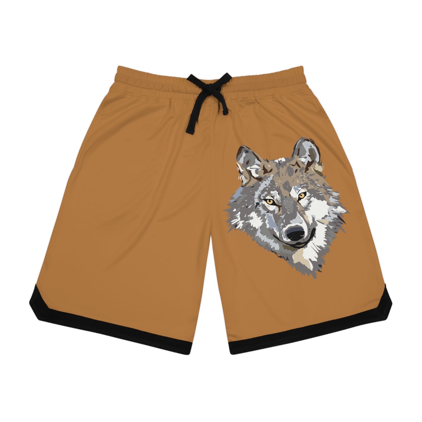 Basketball Rib Shorts: Wolves Lite Brown