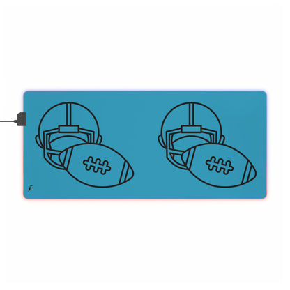 LED Gaming Mouse Pad: Football Turquoise