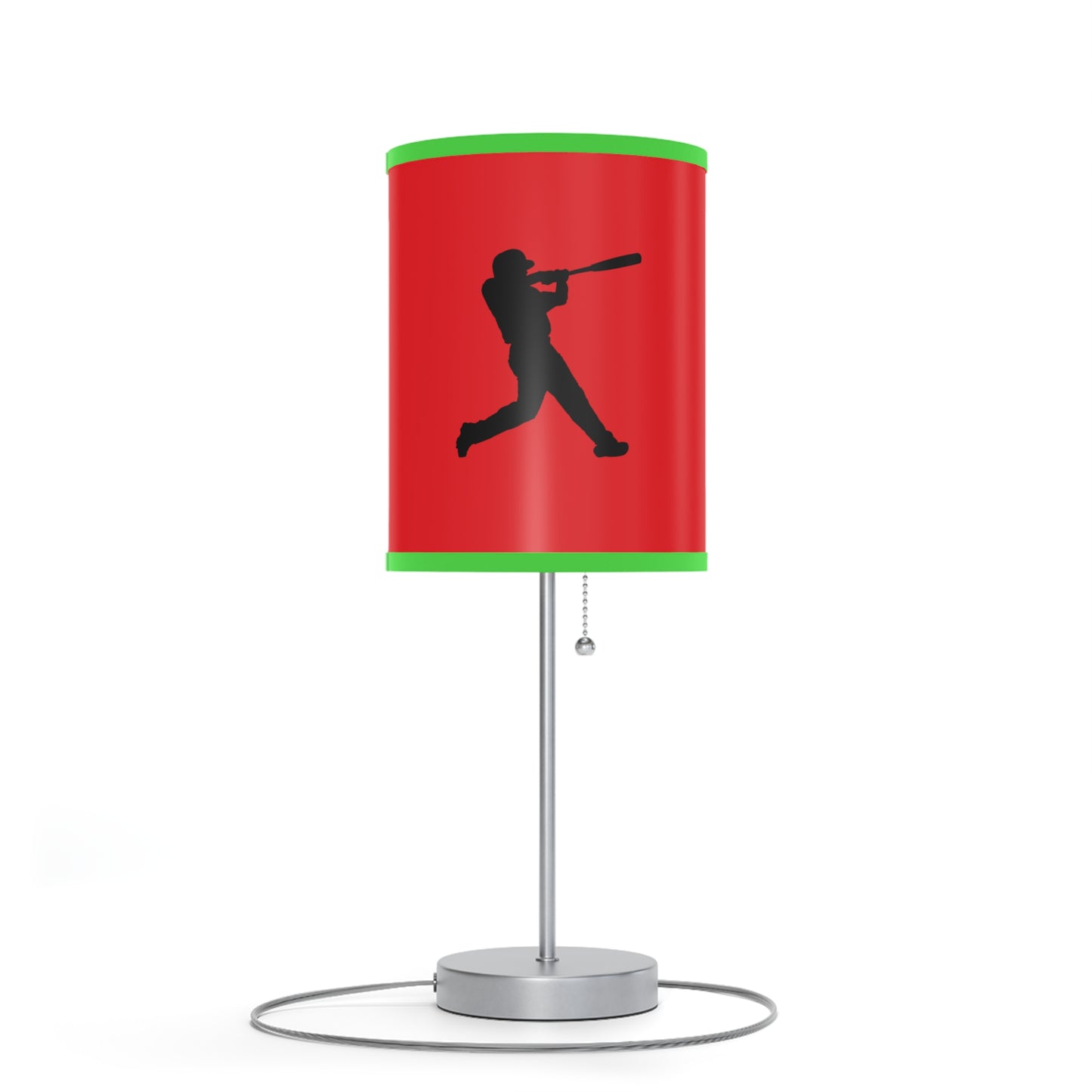 Lamp on a Stand, US|CA plug: Baseball Red