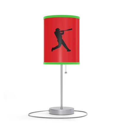 Lamp on a Stand, US|CA plug: Baseball Red